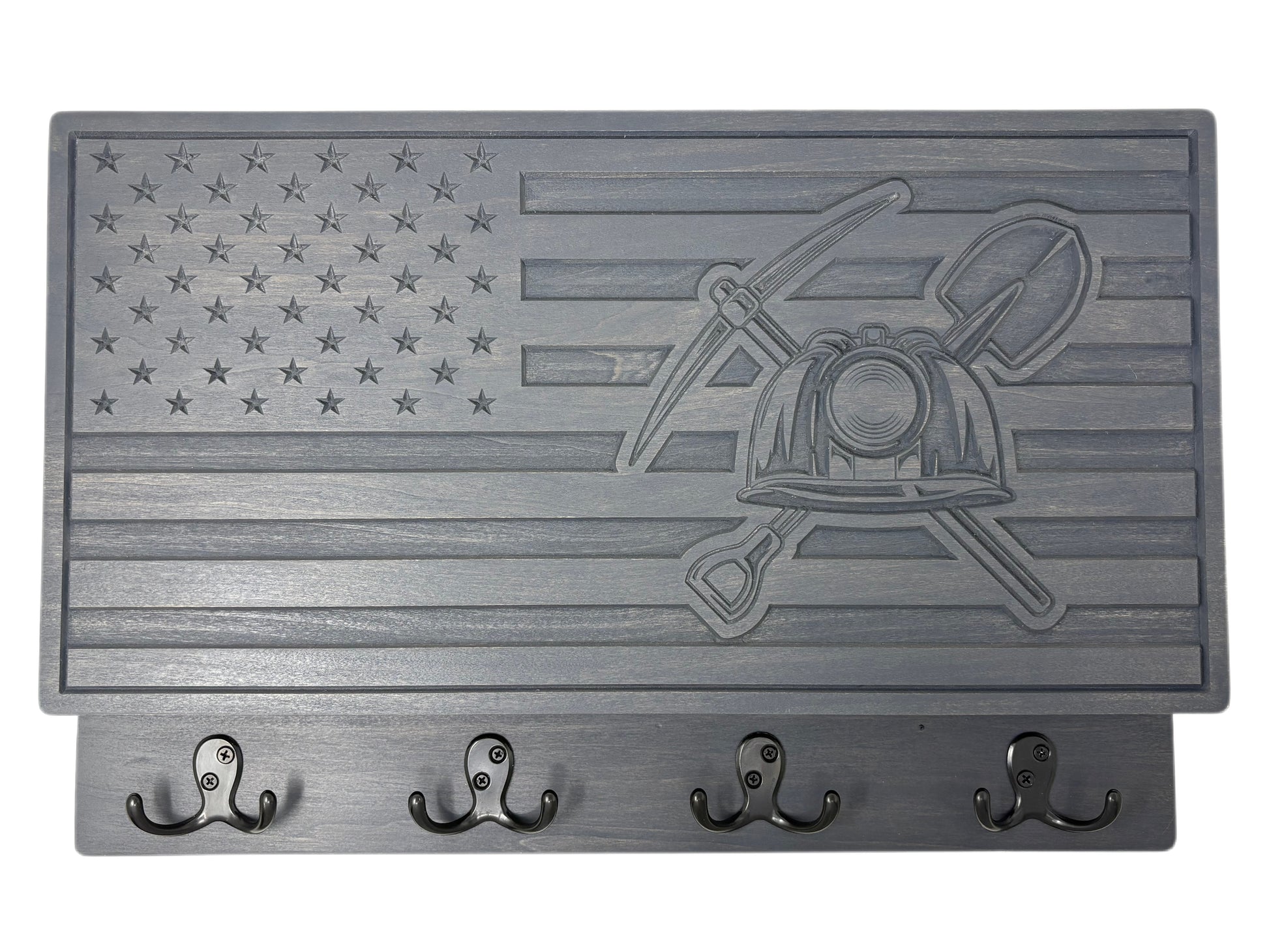 Customizable U.S. Flag - Coal Miner