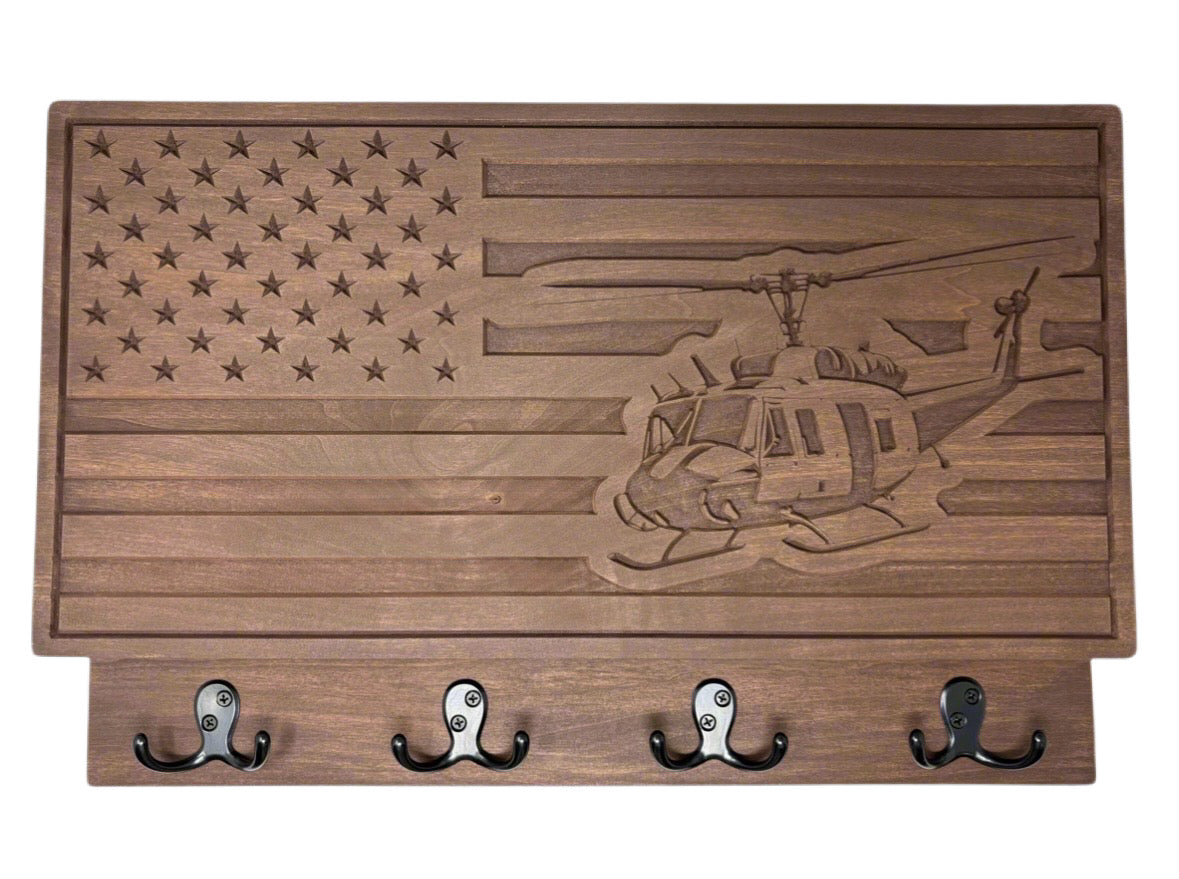 Customizable U.S. Flag - Huey Helicopter
