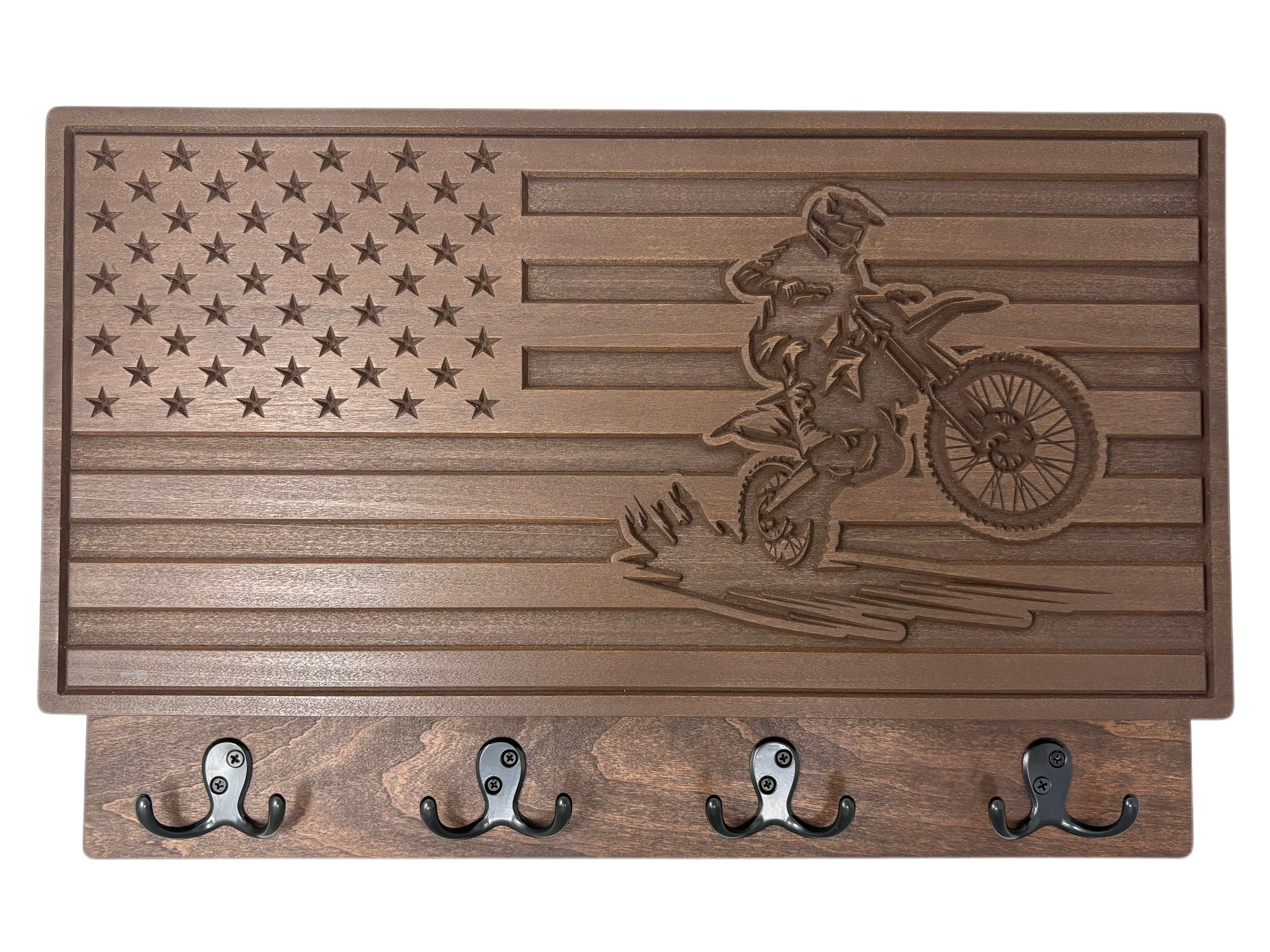 Customizable U.S. Flag - Dirtbike Rider – Home Carves