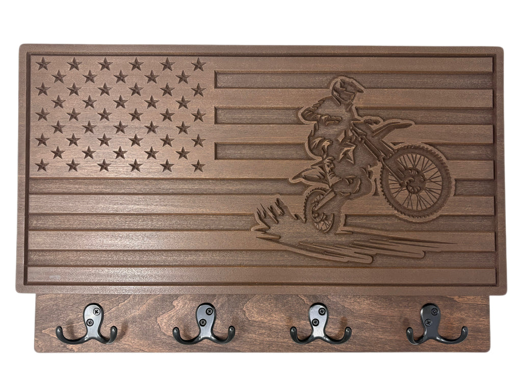 Customizable U.S. Flag - Dirtbike Rider